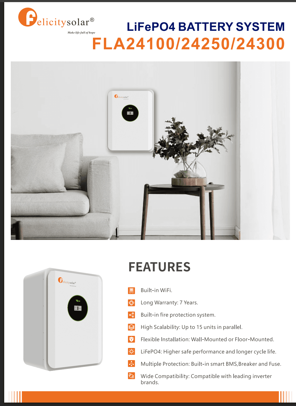 🔋 Batería de Litio Felicity FLA 24200 5kwh | LiFePO4 de Alto Rendimiento