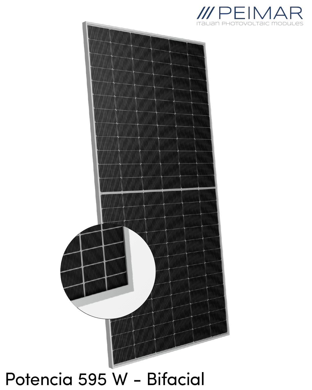 Panel Solar Peimar 595W - Bifacial TOPCon (144 Células) | Serie OR version italiana